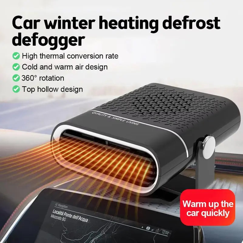 QIAWI™ Portable Car Heater Fan 12V/24V Fast Heating & 360° Rotation