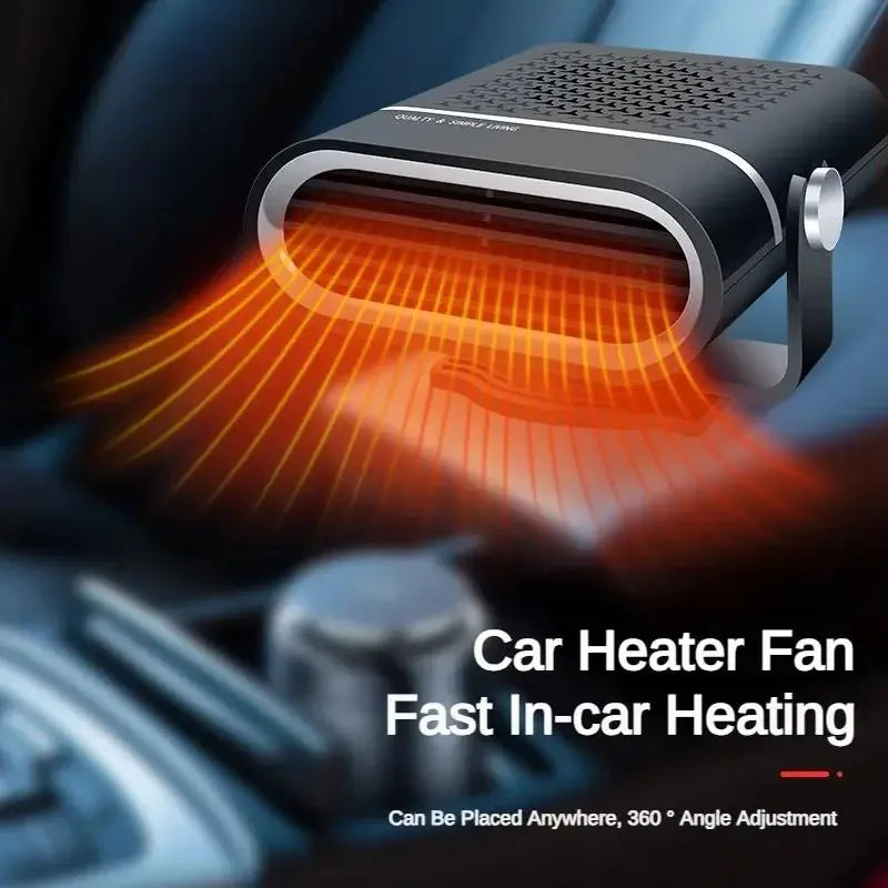 QIAWI™ Portable Car Heater Fan 12V/24V Fast Heating & 360° Rotation