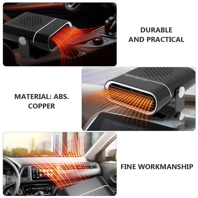 QIAWI™ Portable Car Heater Fan 12V/24V Fast Heating & 360° Rotation